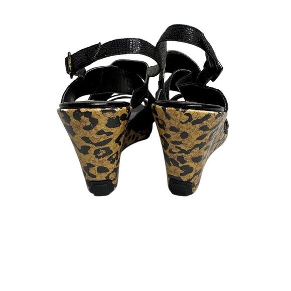 Kenneth Cole Reaction black knock loud wedge sandals size 7 - Picture 3 of 10